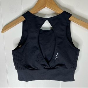 Acta Black Sport bras Open Back Sz M